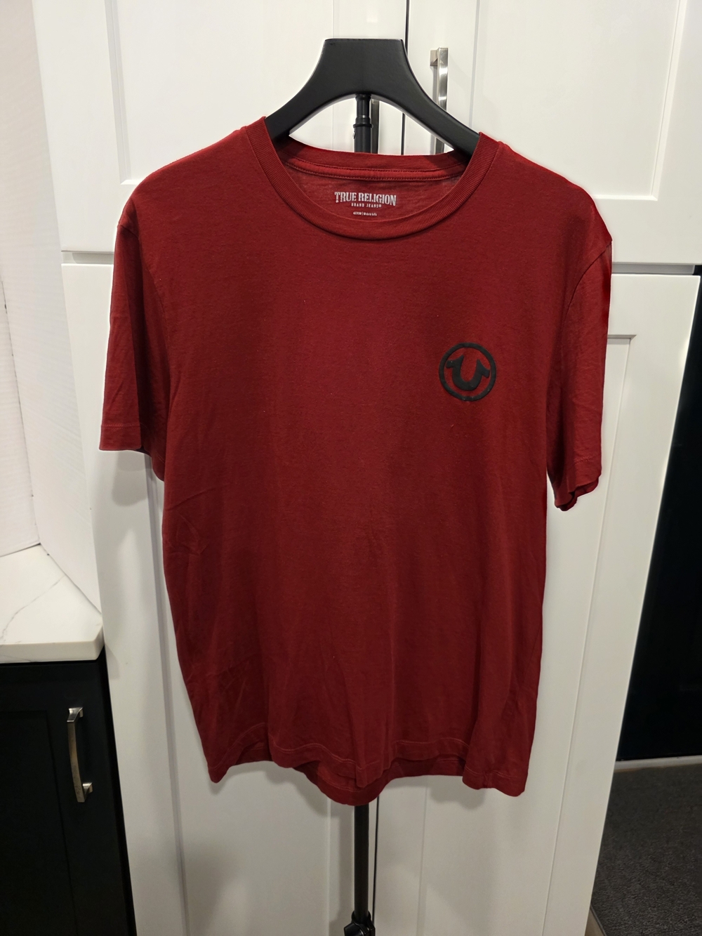 True Religion Men's Red Graphic Logo Crew Neck T-Shirt